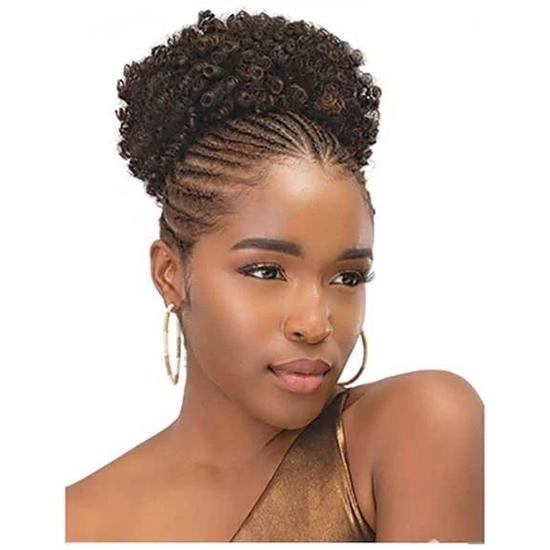 Janet Collection Noir Every Time Synthetic Afro Perm String Ponytail 1