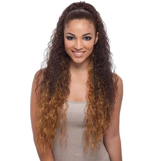Janet Collection Noir Every Time Synthetic Gooseberry DS Ponytail 1