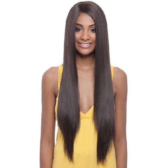 Janet Collection Super Flow Deep Part Lace Synthetic Davisa Wig Black Purple