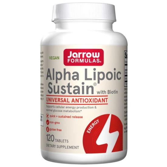 Jarrow Formulas Alpha Lipoic Sustain 300mg With Biotin Tablets 120 Tablets