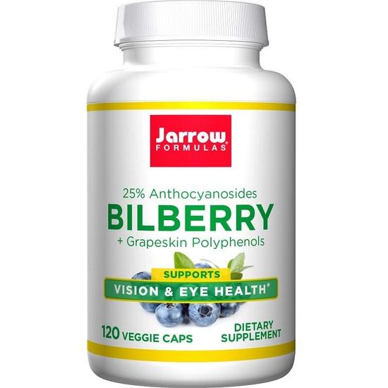 Jarrow Formulas Bilberry + Grapeskin Polyphenols Vegicaps 120 Vegicaps