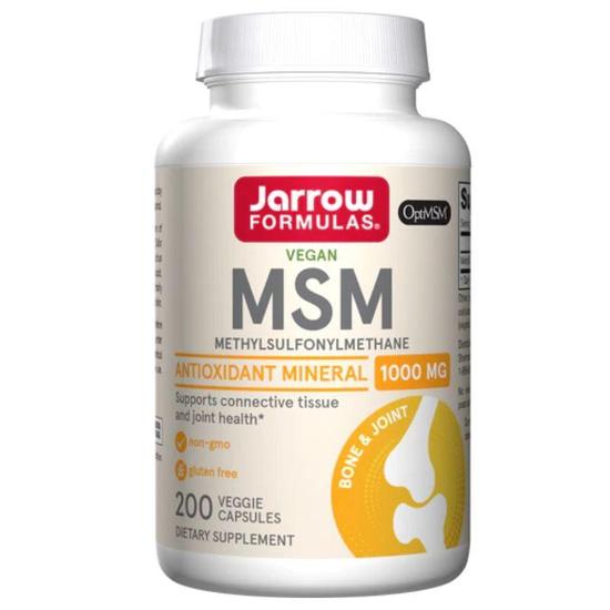 Jarrow Formulas MSM MethylSulfonylMethane Sulphur 1000mg Vegicaps 200 Vegicaps