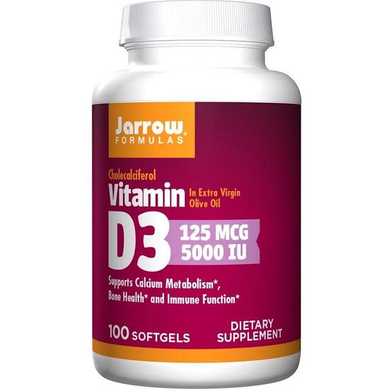 Jarrow Formulas Vitamin D3 5000iu Softgels 100 Softgels