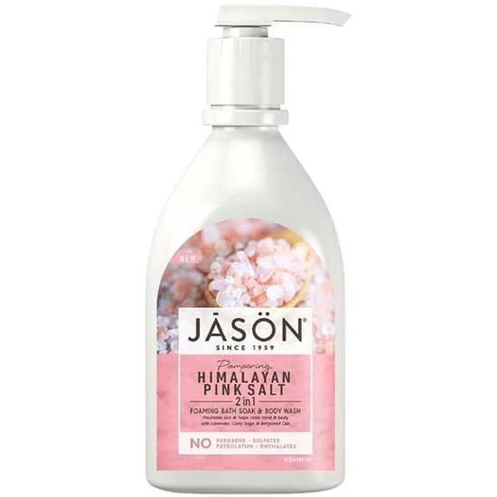 JASON Pampering Himalayan Pink Salt 2 In 1 Foaming Bath Soak & Body Wash 887ml