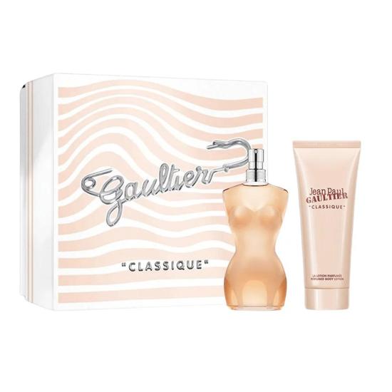 Jean Paul Gaultier Classique Eau De Toilette Women's Gift Set Spray With Body Lotion 50ml