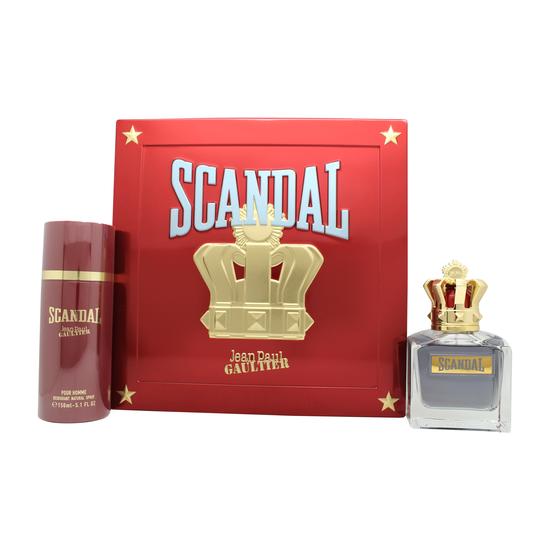 Jean Paul Gaultier Scandal Pour Homme Gift Set 100ml Eau De Toilette + 150ml Deodorant Spray