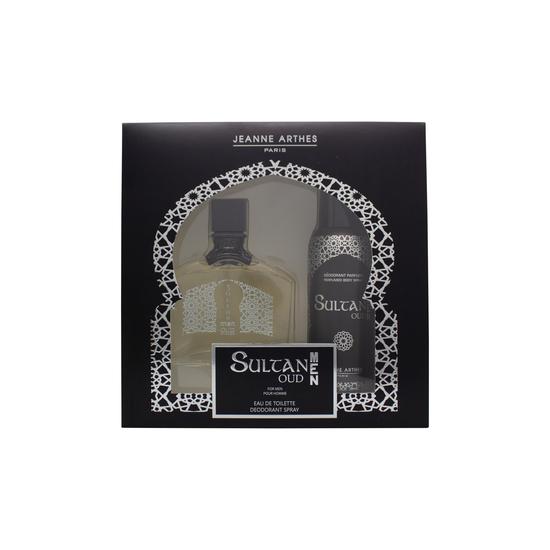 Jeanne Arthes Sultan Men Oud Gift Set 100ml Eau De Parfum + 150ml Deodorant Spray