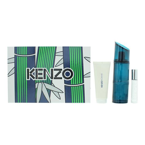 Kenzo Homme Eau De Toilette 110ml, Eau De Parfum 10ml + Shower Gel 75ml Gift Set 110ml