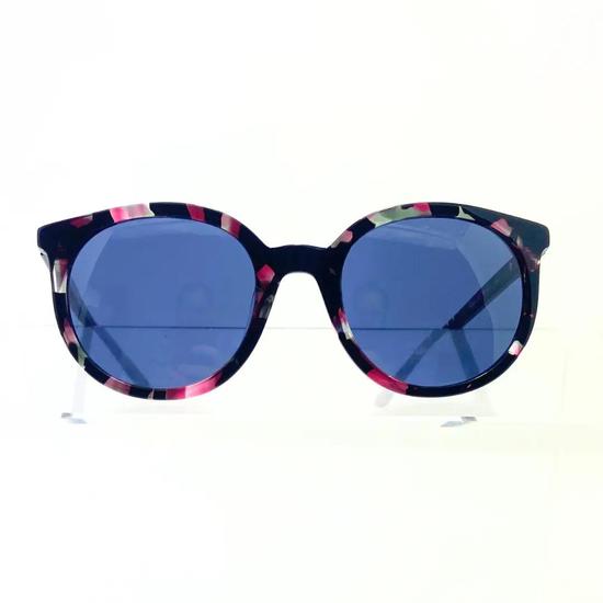 Kenzo KZ320201 Sunglasses Pink/Grey With Blue Tinted Lenses