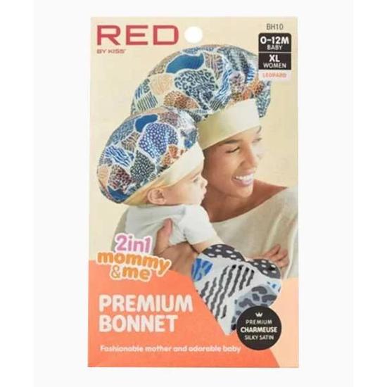 Kiss 2 In 1 Mommy & Me Premium Bonnet BH10 Leopard