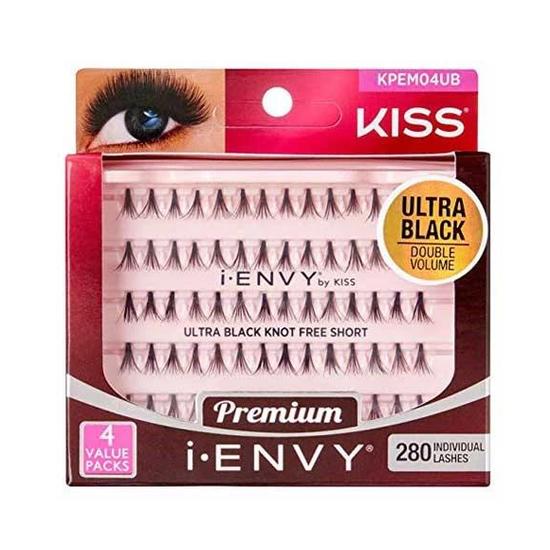 Kiss I Envy Ultra Black Knot Free Short KPEM04UB 4 Value Packs