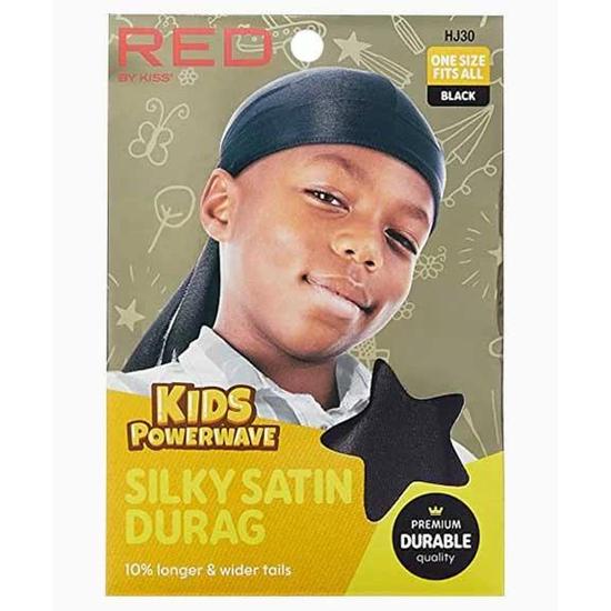 Kiss Kids Powerwave Silky Satin Durag HJ30 Black