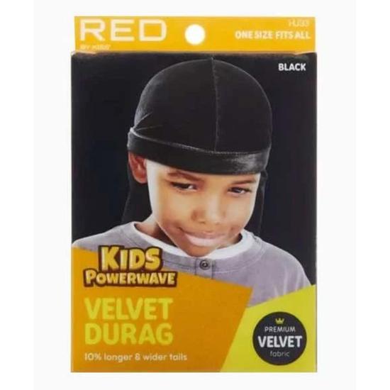 Kiss Kids Powerwave Velvet Durag HJ33 Black