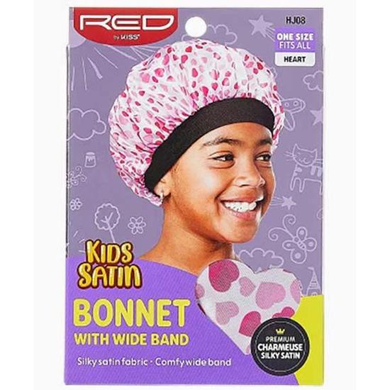 Kiss Kids Satin Bonnet Heart HJ08 One Size / Assorted