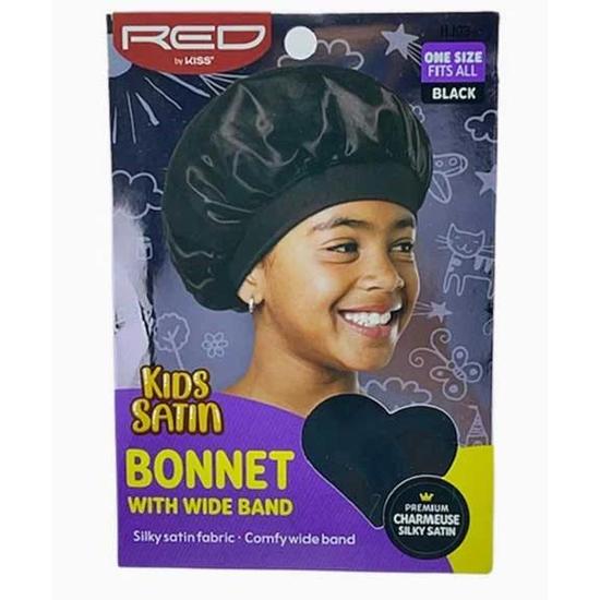 Kiss Kids Satin Bonnet HJ03 One Size / Black