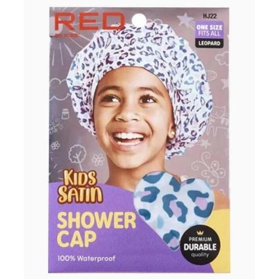 Kiss Kids Satin Shower Cap Leopard HJ22