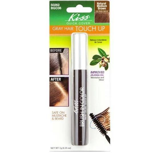 Kiss New York Quick Cover Grey Hair Touch Up Brush BGC06 7 g / Natural Medium Brown