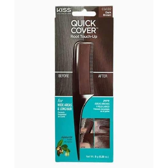 Kiss New York Quick Cover Grey Hair Touch Up Comb CGC02 8 g / Dark Brown