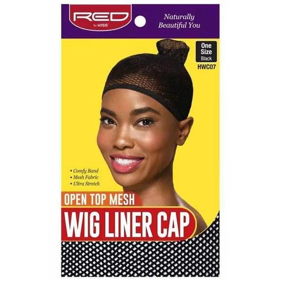 Kiss Open Top Mesh Wig Liner Cap Black HWC07 One Size