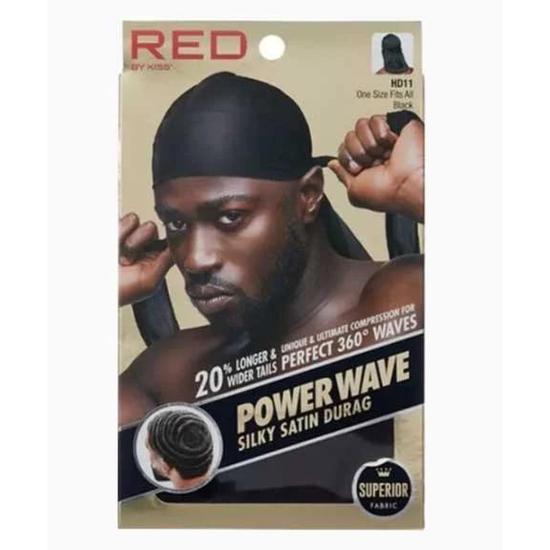 Kiss Power Wave Silky Satin Durag HD11 Black