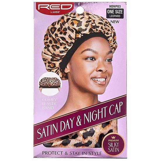 Kiss Satin Day & Night Cap Leopard HDNP03 One Size