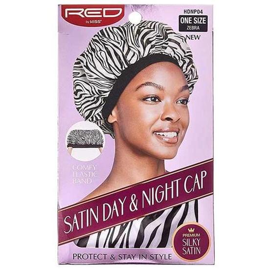 Kiss Satin Day & Night Cap Zebra HDNP04 One Size