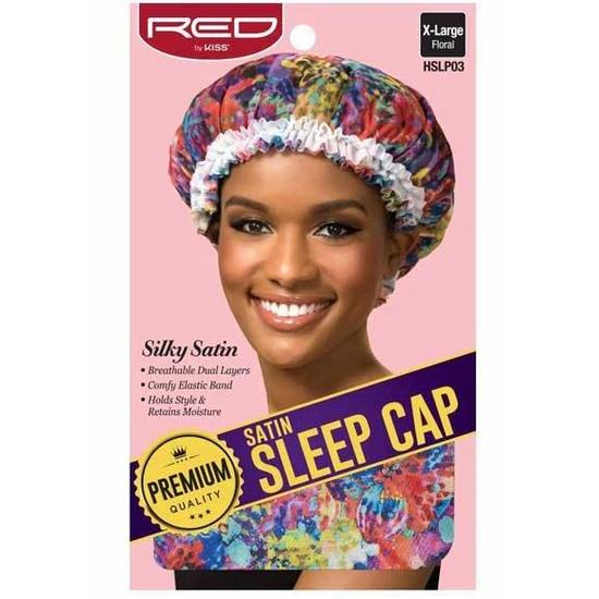 Kiss Satin Sleep Cap Floral HSLP03 X Large