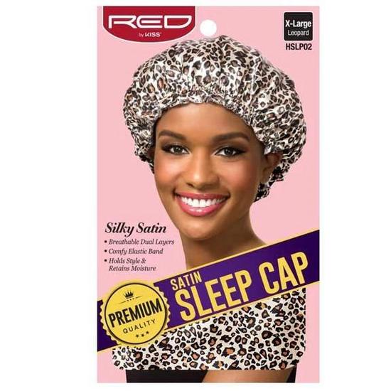 Kiss Satin Sleep Cap Leopard HSLP02 X Large