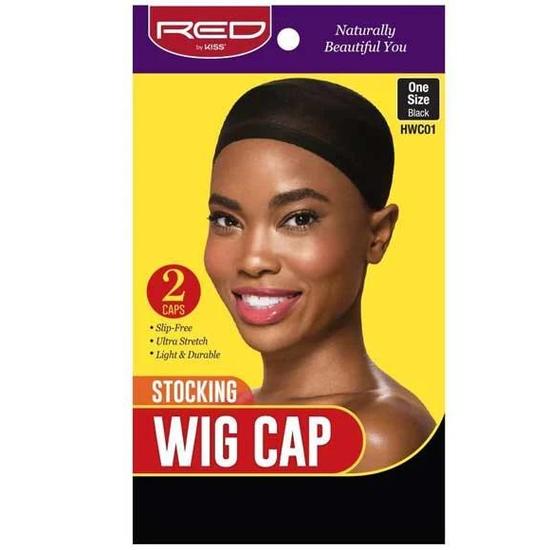 Kiss Stocking Wig Cap Black HWC01 2 caps