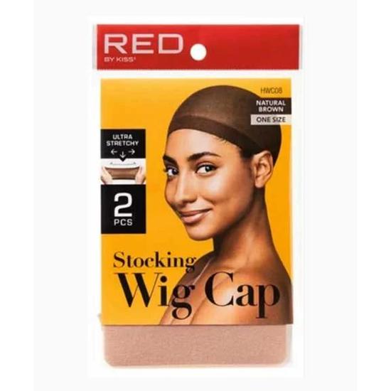 Kiss Stocking Wig Cap Natural Brown HWC08 2 pcs