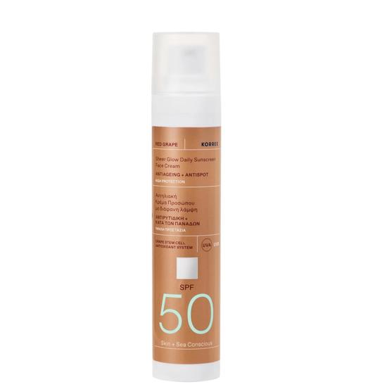 Korres Red Grape Sheer Glow Face Sunscreen SPF 50 50ml