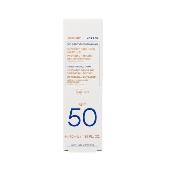 Korres Yoghurt Unscented Face + Eyes Gel-Cream SPF 50 40ml