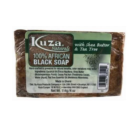 Kuza African Black Soap With Shea Butter & Tea Tree 114 g