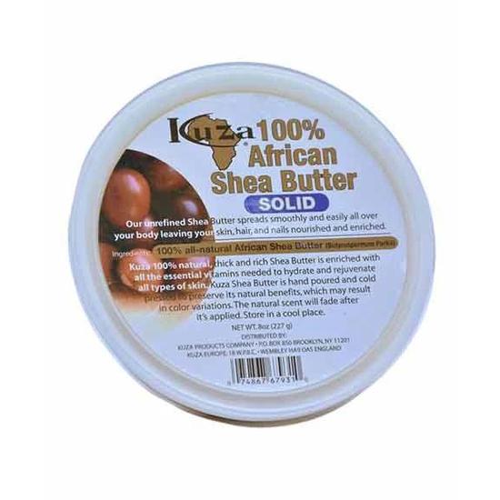 Kuza Hundred Percent African White Shea Butter Solid 227 g