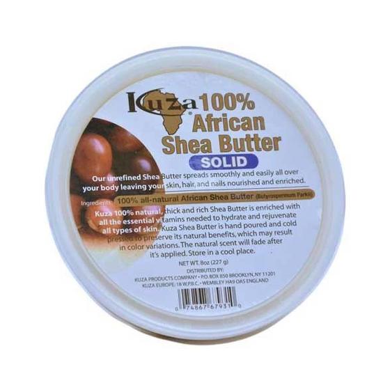 Kuza Hundred Percent African Yellow Shea Butter Solid 227 g