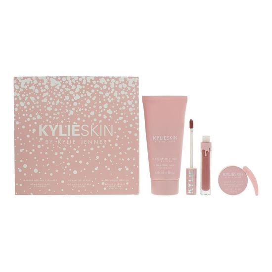 Kylie Skin Gift Set 120ml Cleanser, 3ml Liquid Lipstick + 10g Lip Scrub