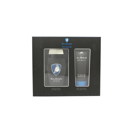 Lamborghini Acqua Gift Set 75ml Eau De Toilette + 100ml Aftershave Balm