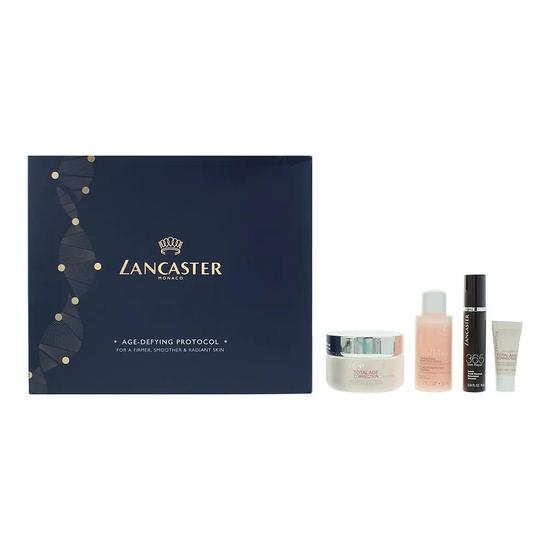 Lancaster Total Age Correction Amplified Gift Set: Toner 30ml Anti-Wrinkle Serum 10ml Cream SPF 15 50ml Brightening Serum 3ml 4 Piece