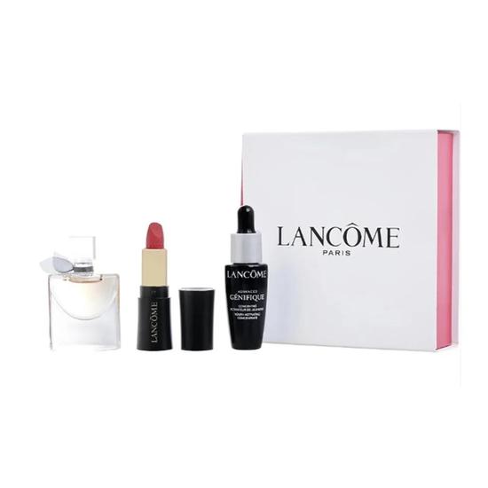 Lancôme La Vie Est Belle Eau De Parfum Women's Perfume Gift Set With Serum + L'absolu Rouge Lipstick 4ml