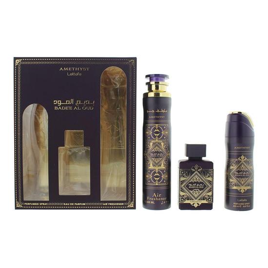 Lattafa Bade'e Al Oud Amethyst Eau De Parfum Gift Set 100ml