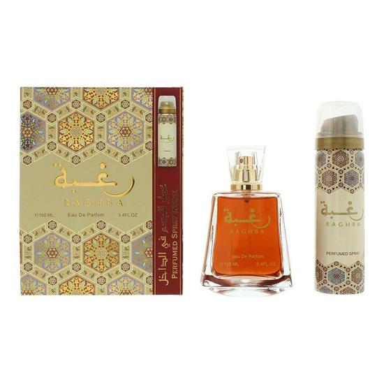 Lattafa Raghba Eau De Parfum 100ml + Deodorant Spray 50ml Gift Set 100ml