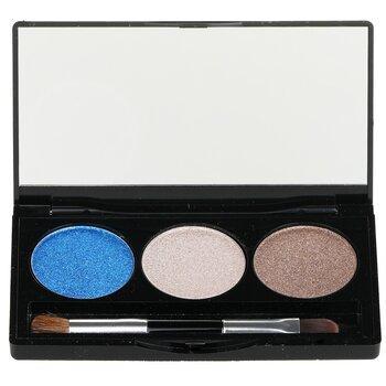 Laura Geller Baked Cream Glaze Trio Eyshadow Palette With Brush Sandy Lagoon