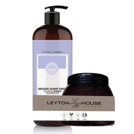 Leyton House Rhassoul Mask & Blonde Toning Shampoo Litre Duo 500ml