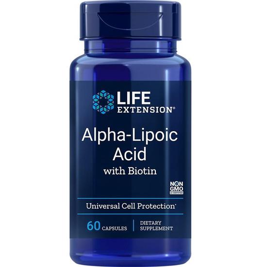 Life Extension Alpha-Lipoic Acid With Biotin Capsules 60 Capsules