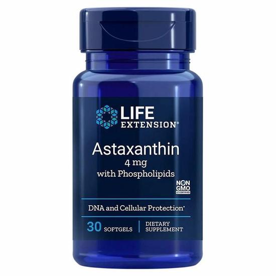 Life Extension Astaxanthin With Phospholipids 4mg Softgels 30 Softgels