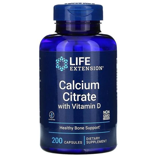 Life Extension Calcium Citrate With Vitamin D Vegicaps 200 Vegicaps