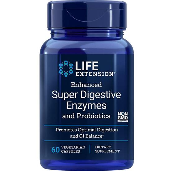 Life Extension Enhanced Super Digestive Enzymes With Probiotics Vegicaps