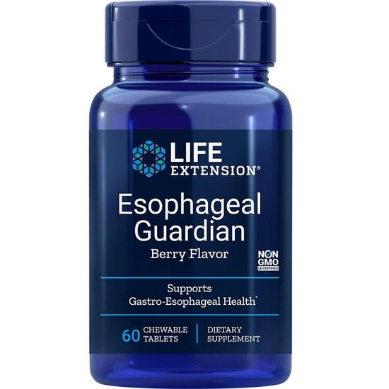 Life Extension Esophageal Guardian Berry Flavour Chew Tablets 60 Tablets