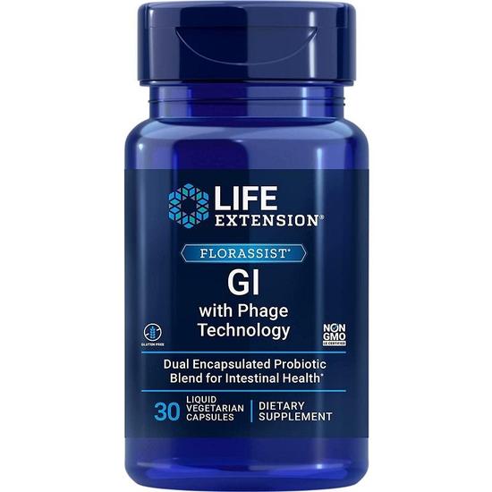 Life Extension Florassist GI With Phage Technology Vegicaps 30 Vegicaps