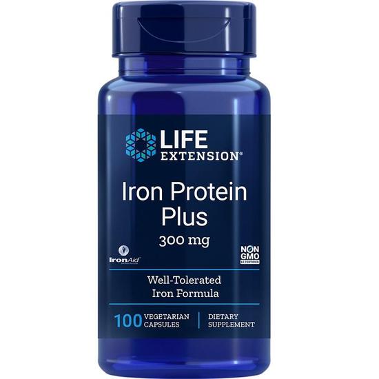 Life Extension Iron Protein Plus 300mg Capsules 100 Capsules